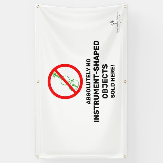 Geen groene Violet Lokale muziekwinkel Spandoek (Verticaal)