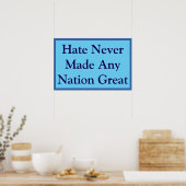 Geen Grote Natie Haat Poster (Keuken)