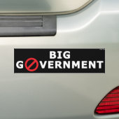 Geen grote regering bumpersticker (Op auto)