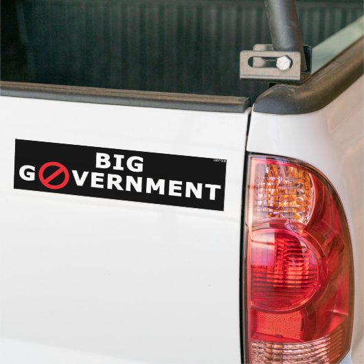 Geen grote regering bumpersticker (Op Truck)