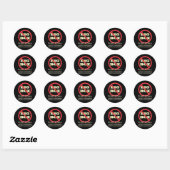 Geen grote winkels! ronde sticker (Vel)