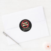 Geen grote winkels! ronde sticker (Envelop)