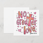 Geen Grotere Liefde Jezus Valentijn Kerstmis Chris Feestdagenkaart (Voorkant / Achterkant)