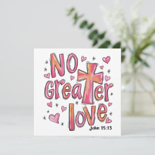Geen Grotere Liefde Jezus Valentijn Kerstmis Chris Feestdagenkaart