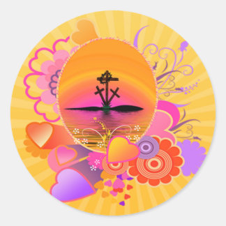 Geen grotere liefde ronde sticker