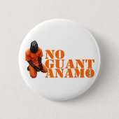 Geen Guantanamo Ronde Button 5,7 Cm (Voorkant)