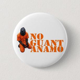 Geen Guantanamo Ronde Button 5,7 Cm
