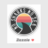 Geen haaien Geen Zee Sticker (Vel)