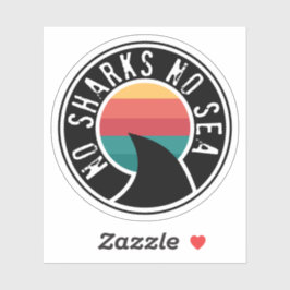 Geen haaien Geen Zee Sticker