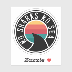 Geen haaien Geen Zee Sticker