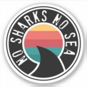 Geen haaien Geen Zee Sticker (Voorkant)