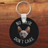 Geen haar geeft geen schimmeldoekje sleutelhanger (Voorkant)