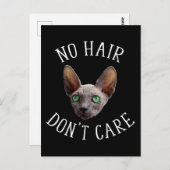 Geen haar, Geen zorgen! Grappige Sphynx kat Briefkaart (Voorkant / Achterkant)