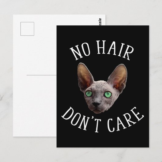 Geen haar, Geen zorgen! Grappige Sphynx kat Briefkaart (Voorkant / Achterkant)
