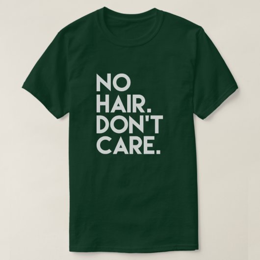 Geen haar maakt geen grappig shirt uit voor kale m (Design voorkant)