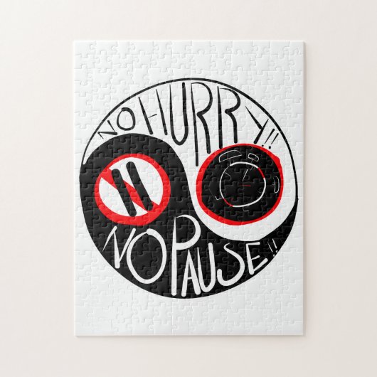 Geen haast, geen pauze legpuzzel (Verticaal)
