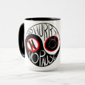 Geen haast, geen pauze mok (Voorkant links)