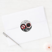 Geen haast, geen pauze ronde sticker (Envelop)