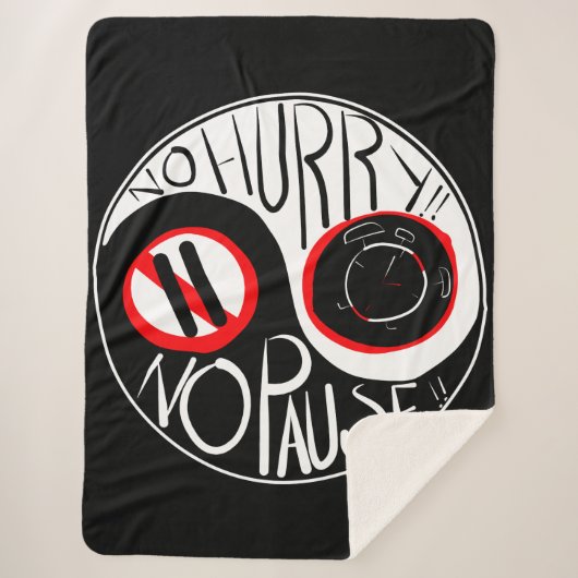 Geen haast, geen pauze sherpa deken (Voorkant)