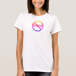 Geen Haat Aangepaste Witte T-shirt met Korte Mouwe