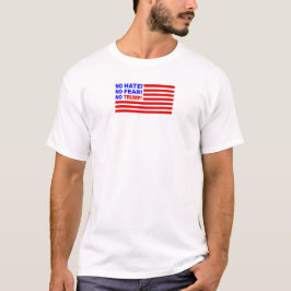 Geen haat, geen angst, geen Trump Flag Mini (Manne T-shirt
