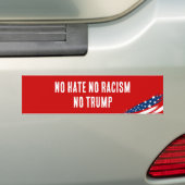 Geen haat Geen racisme Geen trump Bumpersticker (Op auto)