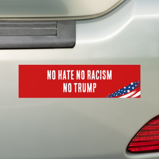 Geen haat Geen racisme Geen trump Bumpersticker (Op auto)