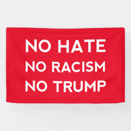 Geen haat Geen racisme Geen trump Spandoek