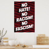 Geen haat geen racisme poster (Keuken)