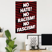 Geen haat geen racisme poster (Thuiskantoor)