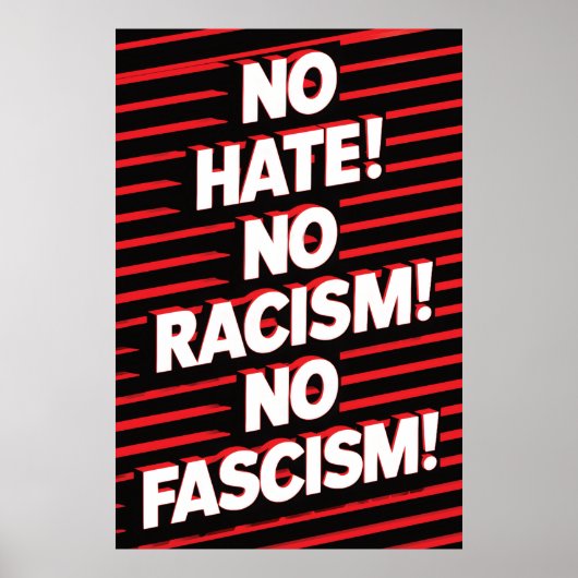 Geen haat geen racisme poster (Voorkant)