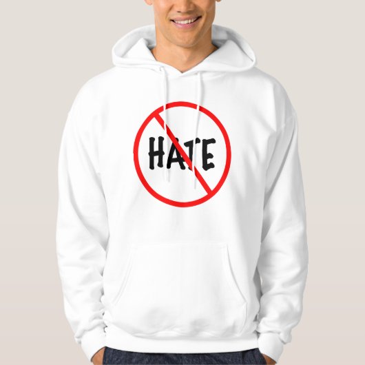 Geen haat hoodie (Voorkant)