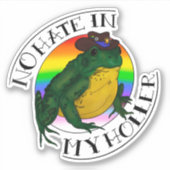 Geen haat in mijn Holler Sticker (Voorkant)