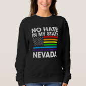 Geen haat in mijn staat LGBT Nevada Pride NV Gay L Trui (Voorkant)