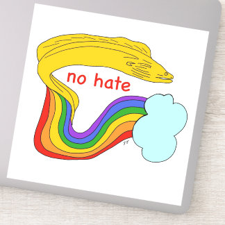 Geen haat moray eel sticker