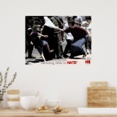 Geen haat. Onwetendheid is dom. Poster (Keuken)