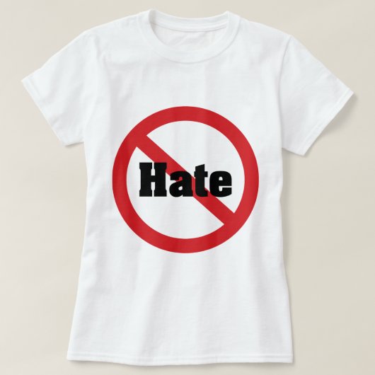 Geen haat t-shirt (Design voorkant)