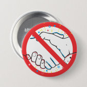 Geen handdruk ronde button 7,6 cm (Voorkant /achterkant)