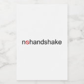 Geen handdruk voedselcontainer etiket (Enkel label)