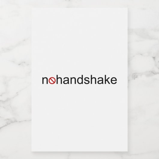 Geen handdruk voedselcontainer etiket (Enkel label)