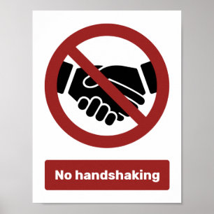 Geen handschudden poster