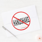 Geen Handshake-3 Inch Sticker-Sheet van 6 Ronde Sticker (Envelop)