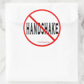 Geen Handshake-3 Inch Sticker-Sheet van 6 Ronde Sticker (Tas)