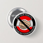 Geen handshakes Personal Hygiene Business Ronde Button 5,7 Cm (Voorkant /achterkant)