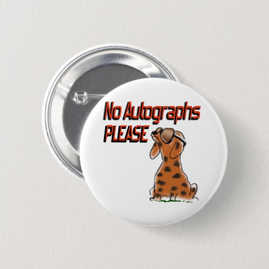 Geen handtekeningen ronde button 5,7 cm (Voorkant /achterkant)