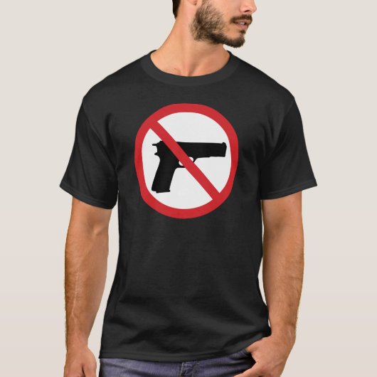 Geen handvuurwapens t-shirt (Voorkant)
