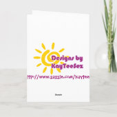 Geen Happy Birth Moederdag Kaart (Achterkant)