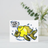 Geen Happy Bunny Fish Briefkaart (Staand voorkant)