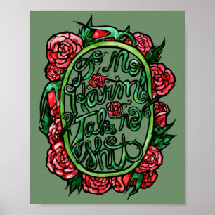 Geen Harm neemt geen SH Pagan Wiccan Art Poster