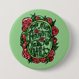 Geen Harm neemt geen SH Pagan Wiccan Art Ronde Button 7,6 Cm